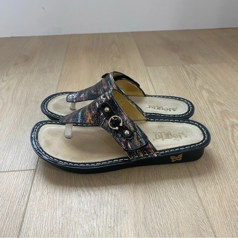 Alegria Vanessa Thong Leather Thong Sandals 41